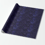 Starry Night Sky Grid Wrapping Paper<br><div class="desc">Sparkling stars on a grid pattern so you can find the constellations.</div>