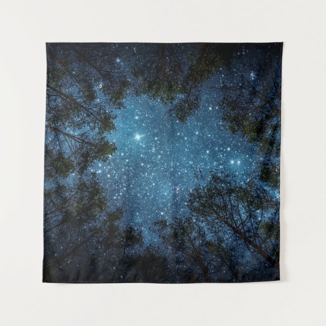 Starry night sky, Milky Way. Tapestry (Front)