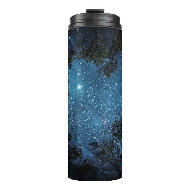 Starry night sky, Milky Way. Thermal Tumbler (Front)