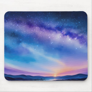 Starry Night Sky Mouse Pad