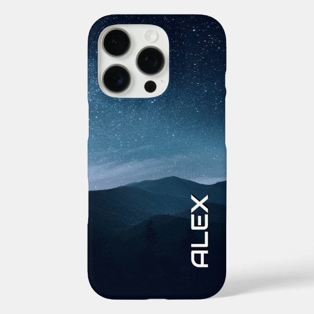 Starry Night Sky Over Mountain Range Case-Mate iPhone Case (Back)