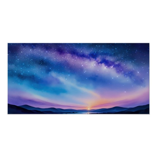 Starry Night Sky Poster (Front)