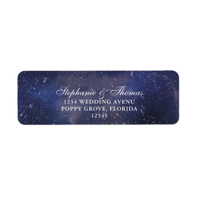 Starry Night Sky Return Address Label (Front)