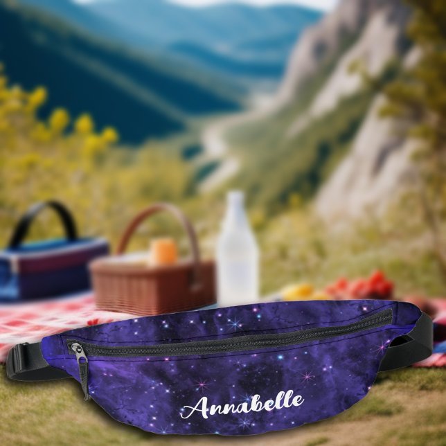 Starry Night Sky Sparkling Celestial  Bum Bags (Creator Uploaded)