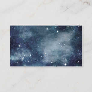 Starry Night Sky Stars Universe Midnight Blue Mist Business Card
