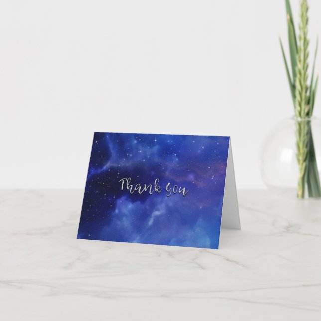 Starry Night Sky Under the Stars Thank You Card (Front)