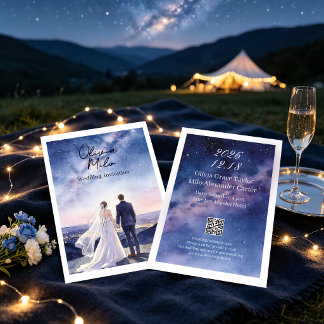 Starry Night Sky Wedding Invitation