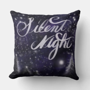  starry night sky winter scene silent night cushion