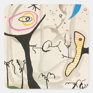 STARRY NIGHT SQUARE STICKER