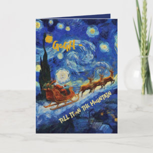 Starry Night St Nicholas Arrives In St Remy Card