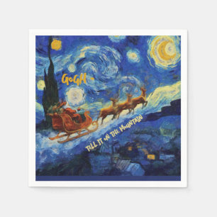 Starry Night St Nicholas Arrives In St Remy Napkin
