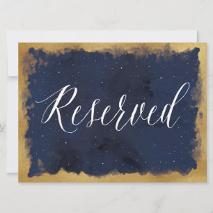 Starry Night Stars Celestial Wedding Reserved Sign Invitation
