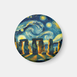 Starry Night Stonehenge Magnet