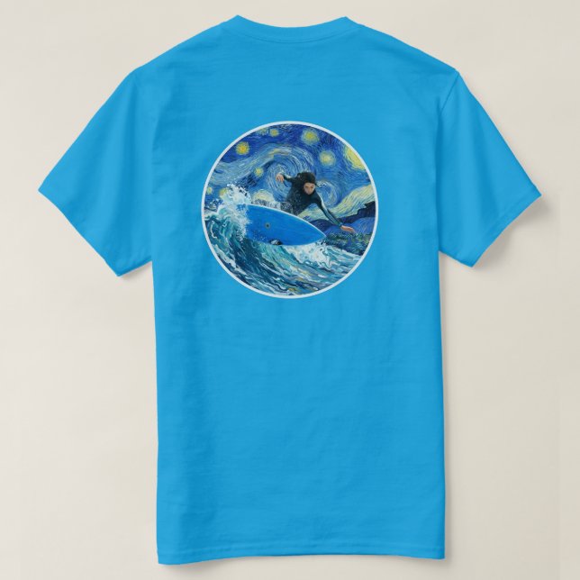 Starry Night Surfer  T-Shirt (Design Back)