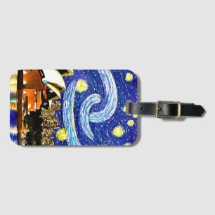 Starry Night Sydney Australia Opera House Luggage Tag