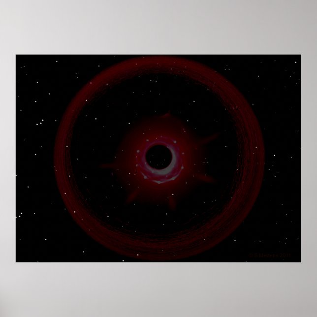Starry Night Through a Black Hole Poster (Front)