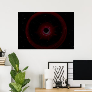 Starry Night Through a Black Hole Poster