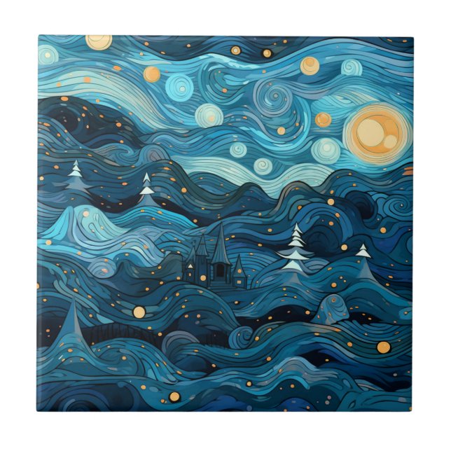 Starry Night Tile (Front)
