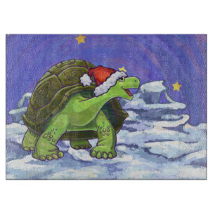Starry Night Tortoise Christmas Cutting Board