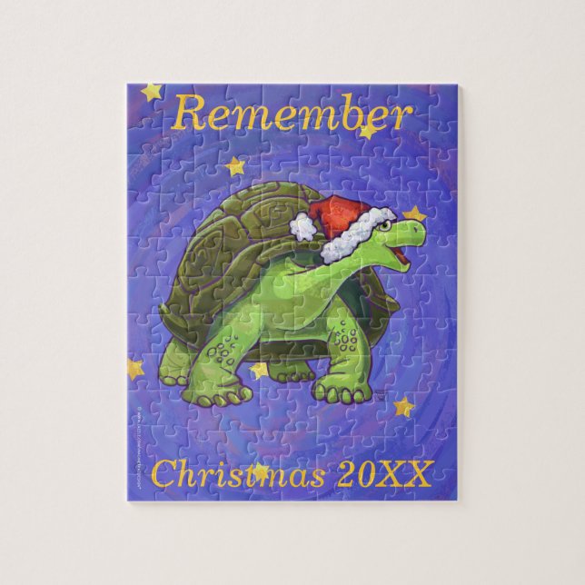 Starry Night Tortoise Christmas Jigsaw Puzzle (Vertical)