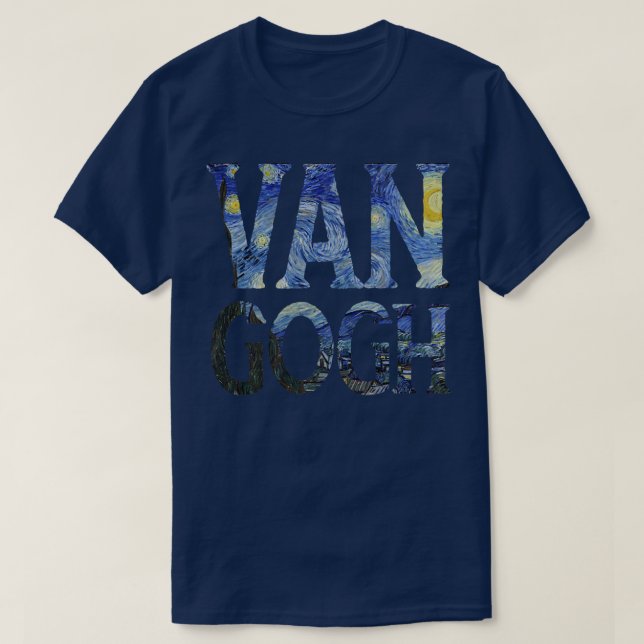 Starry Night Van Gogh Art Painting Vincent Van Gog T-Shirt (Design Front)