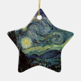 Starry Night - van Gogh Ceramic Tree Decoration
