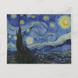 Starry Night, Van Gogh Famous Painting Holiday Postcard