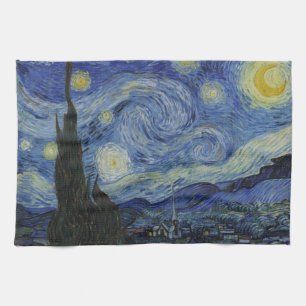 Starry Night & Van Gogh /famous vintage art Tea Towel