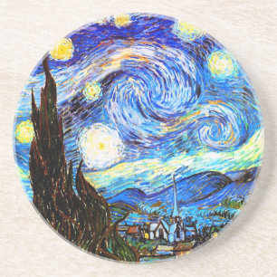 Starry Night Van Gogh Fine Art Coaster