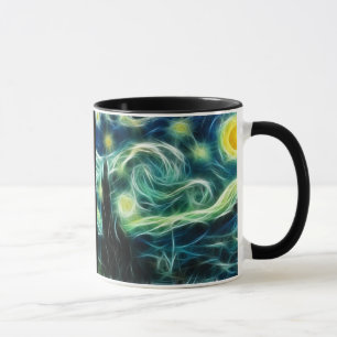 Starry Night Van Gogh Fractal art Mug