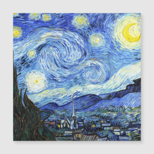 Starry Night Van Gogh Impressionism Magnet Card