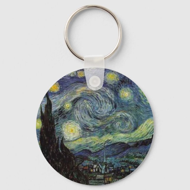 Starry Night - van Gogh Key Ring (Front)