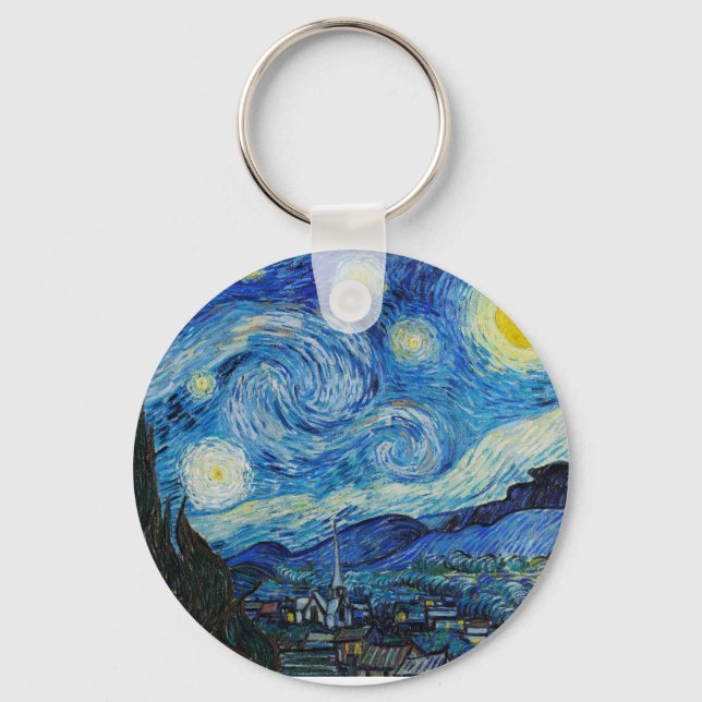 Starry Night, Van Gogh Key Ring (Back)