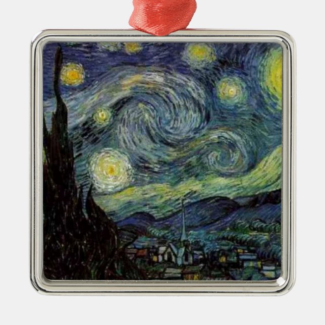 Starry Night - van Gogh Metal Tree Decoration (Front)