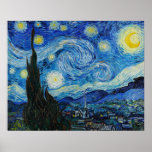 Starry Night Van Gogh Poster<br><div class="desc">Bring home the luminous colours and swirling patterns of Van Gogh's Starry Night with this colourful poster. Perfect for any room in your home. Add a touch of sophistication to your space or give it as a gift to art lovers. Order yours today and enjoy the timeless appeal of this...</div>