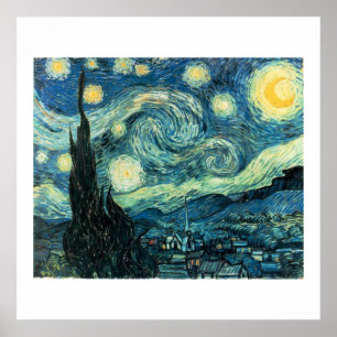 Starry Night Van Gogh Poster (High Quality)