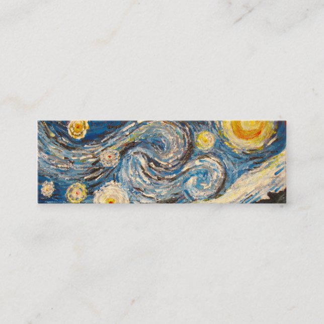 Starry Night Van Gogh repaint Bookmark Card (Front)
