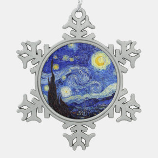 Starry Night Van Gogh Snowflake Ornament