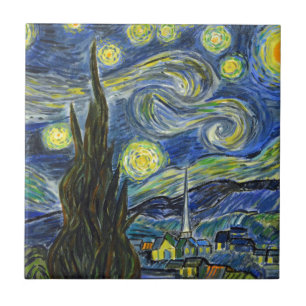 Starry Night, Van Gogh Tile