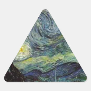 Starry Night - van Gogh Triangle Sticker
