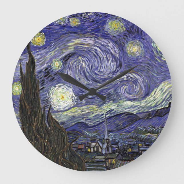 STARRY NIGHT VAN GOGH WALL DESIGNER CLOCK - GIFTS (Front)