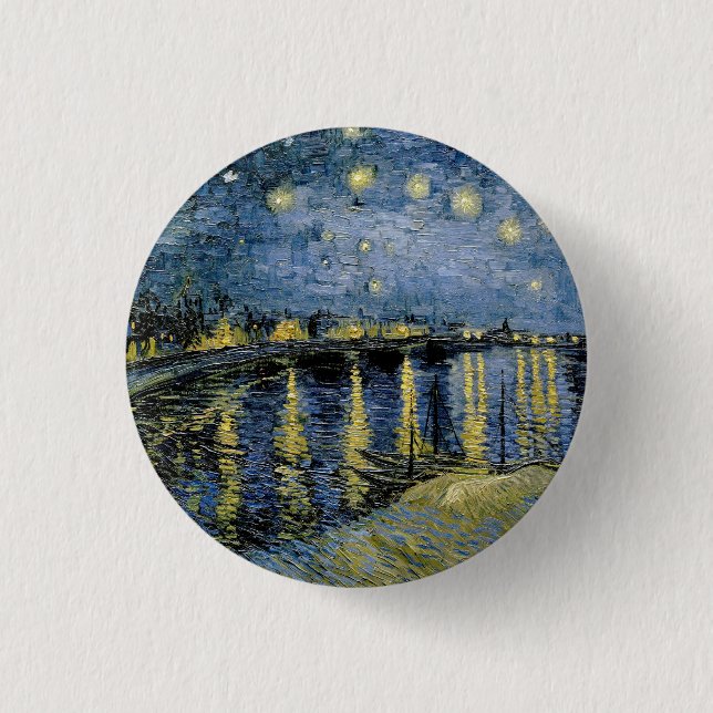  Starry Night  Vincent  van Gogh    3 Cm Round Badge (Front)