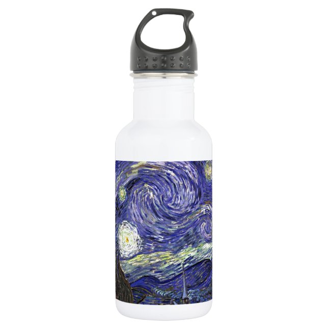 Starry Night, Vincent Van Gogh. 532 Ml Water Bottle (Front)