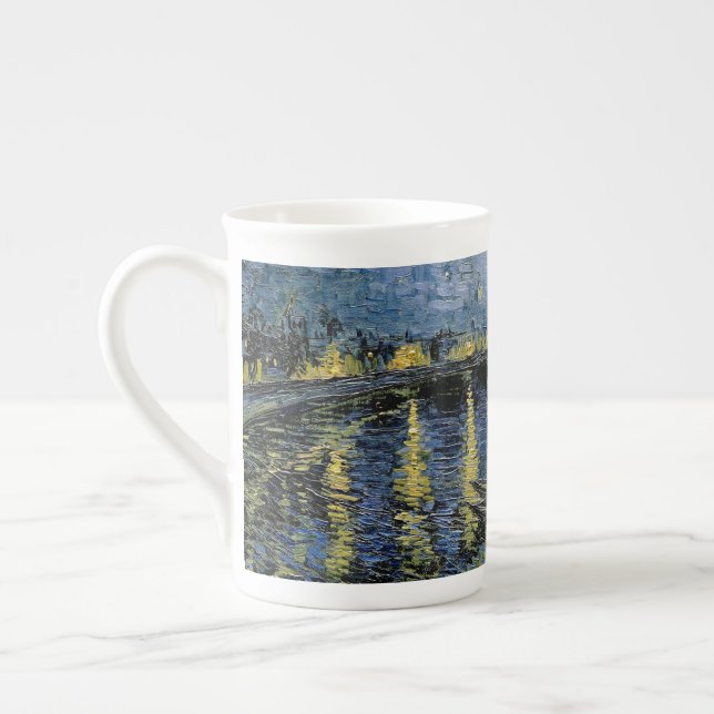  Starry Night  Vincent  van Gogh     Bone China Mug (Left)