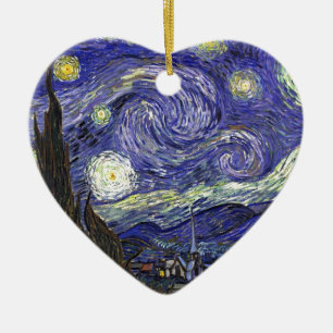 Starry Night, Vincent Van Gogh. Ceramic Ornament