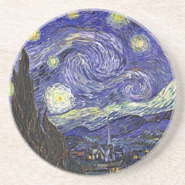 Starry Night, Vincent Van Gogh. Coaster (Front)