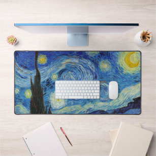 Starry Night, Vincent van Gogh Desk Mat