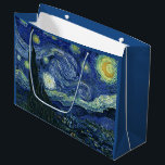 Starry Night Vincent van Gogh Fine Art Painting Large Gift Bag<br><div class="desc">Vincent van Gogh (Dutch, 1853 - 1890) Starry Night, 1889, Oil on canvas Unframed: 73 × 92 cm (28.7 × 36.2 in) This painting depicts the view from the east facing window of Van Gogh's asylum room at Saint-Rémy-de-Provence, he added an idealised village. It has been in the permanent collection...</div>