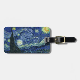 Starry Night Vincent van Gogh Fine Art Painting Luggage Tag