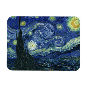 Starry Night Vincent van Gogh Fine Art Painting Magnet